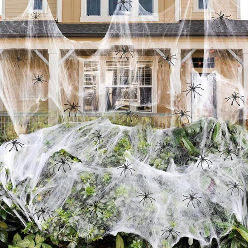 900 Sq Ft Spider Web + 30 Spiders